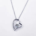 Tarnish Free Stainless Steel Heart Necklace Valentine'S Day Gift Luxury Full Diamond Crystal Zircon Heart Charm Necklace Women