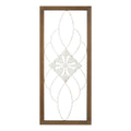 Farmhouse Decor Handmade Wedding Rectangle Nordic Style Wood and Metal Wall Hanging Ornaments Rustic Wood Frame Wall Decorations