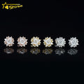 Diamond Tester Certified Factory Price 925 Sterling Silver Gold Plated VVS Diamond Moissanite Stud Earrings Cluster Earring