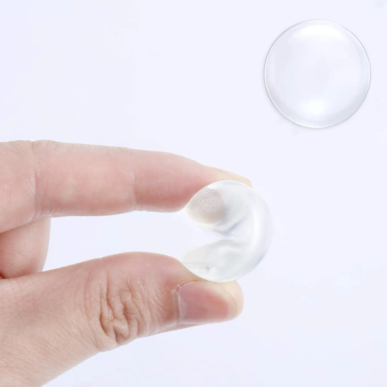 Transparent Round Door Handle Bumper Pads Self Adhesive Door Stopper Soft Rubber Wall Protector for CabinetsWall and Doorknob