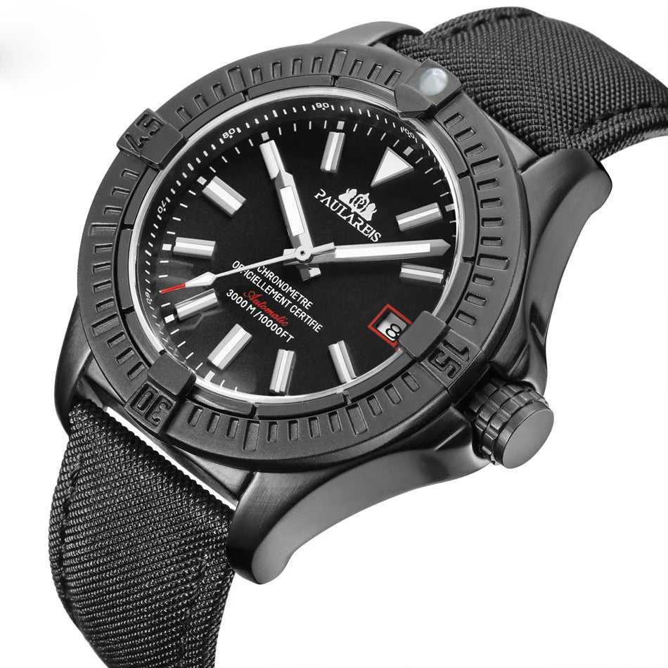 Drop Shipping PAULAEIS Mens 30m Waterproof Male Clock Automatic Wristwatch for Male Sports Mechanical Watches With Date