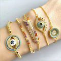 Hot Sale Simple Temperament Creativity High Grade Zircon Metal Copper Adjustable Bracelets