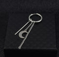 Hot Sale Kpop Chains Pendant Hoop Earring Stainless Steel Chains Moon Earrings for Men Women
