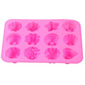 High Temperature Resistant 12 PCS DIY Food Grade Silicone Mold for Making Candle Chocolate Pudding Silicone Candle Molds