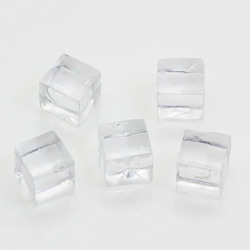 8mm Simulated Small Ice Cubes Artificial Acrylic Ice Cubes Whisky Drink Display Photography Props Wedding Party Decor