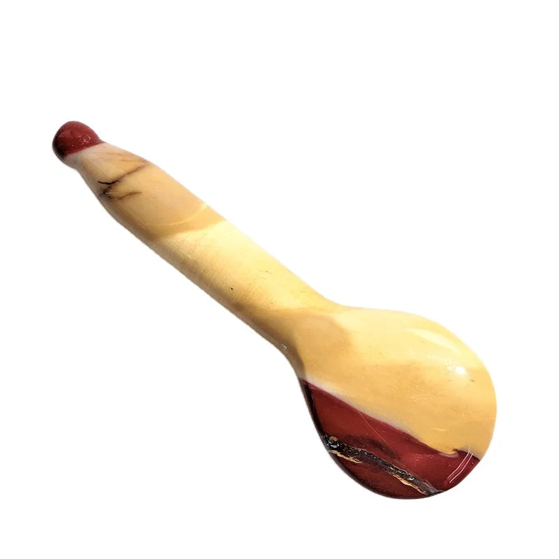 Huiying Newly Customized New Shape Mookaite Jasper Facial Gua Sha Scraping Board Spoon Shape