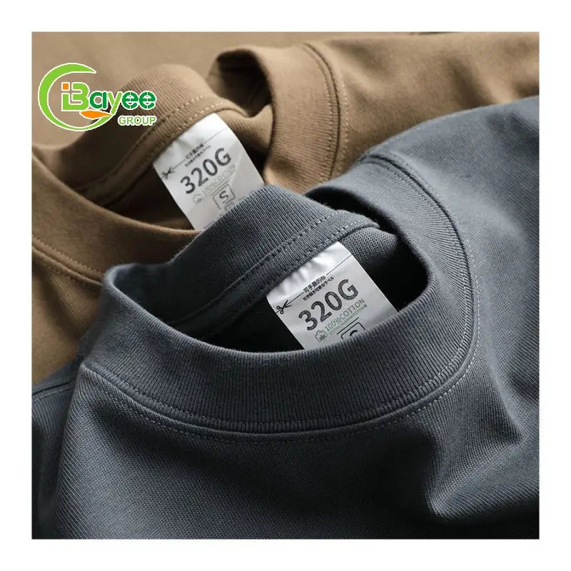 320Gsm Unisex Oversized Heavy Weight T Shirt Short Sleeve Boxy Cotton Drop Shoulder T Shirt Custom Printing Logo 20 Pcs