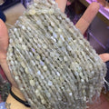 Natural Gray Moonstone Gravel Pebble Gemstone Beads Healing Energy Gray Moonstone Loose Beads 6-8mm