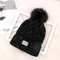 Luxury Designer Chunky Cable Knit Wool Blend Winter Hat Unisex Warm with Faux Fur Pompom Custom Logo Customizable for Women