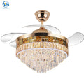 Y109 Crystal Chandelier Fan with 42inch with Remote Control Ceiling Fans with Crystal Chandeliers