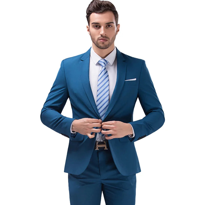 Best Selling Wholesale Men's Suits Dress 2pc Business Dress Wedding Dress