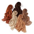 Premium Ribbed Jersey Scarf Mini Pleats Cotton Hijab Shawl in Polyester Digital Print for Muslim Department