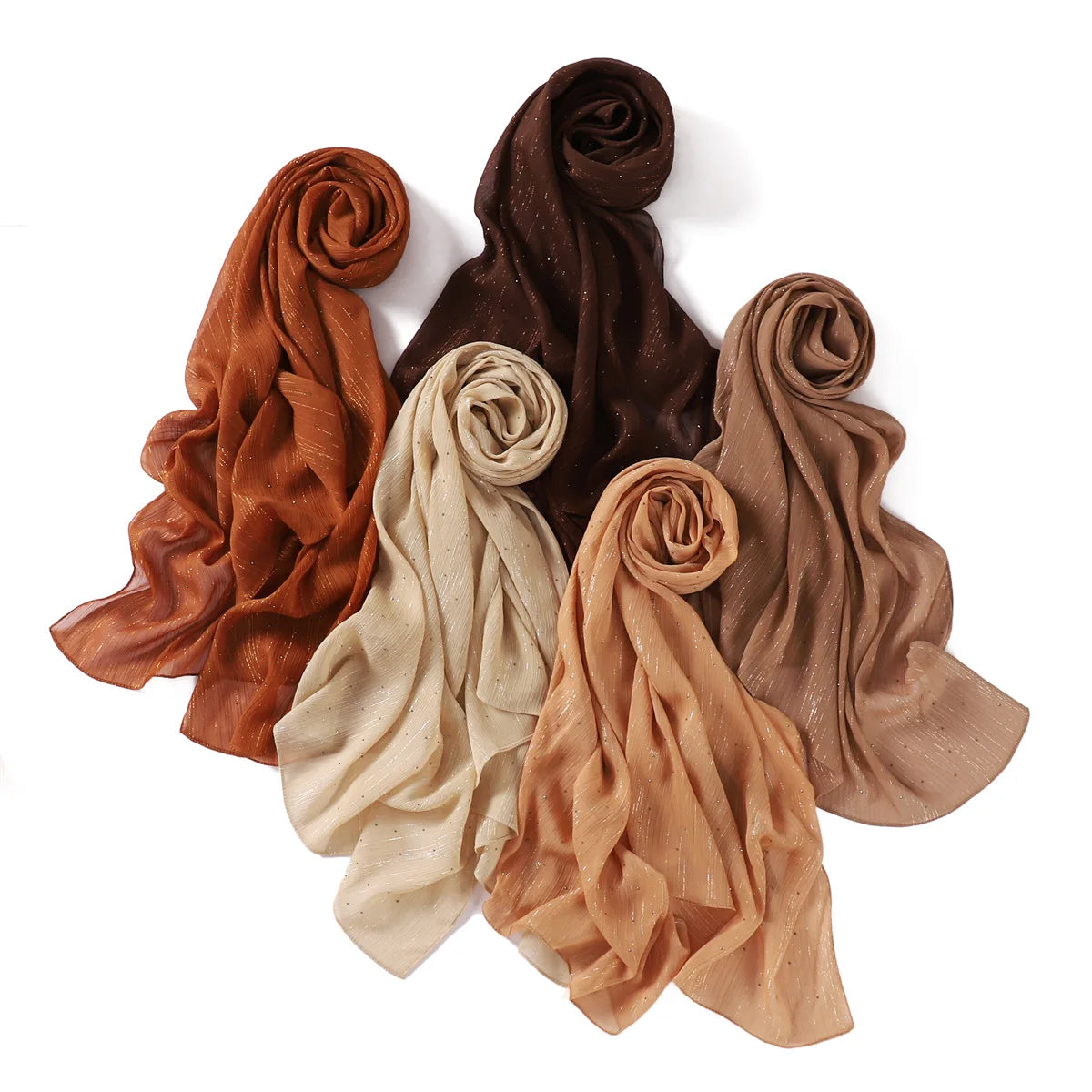 Premium Ribbed Jersey Scarf Mini Pleats Cotton Hijab Shawl in Polyester Digital Print for Muslim Department