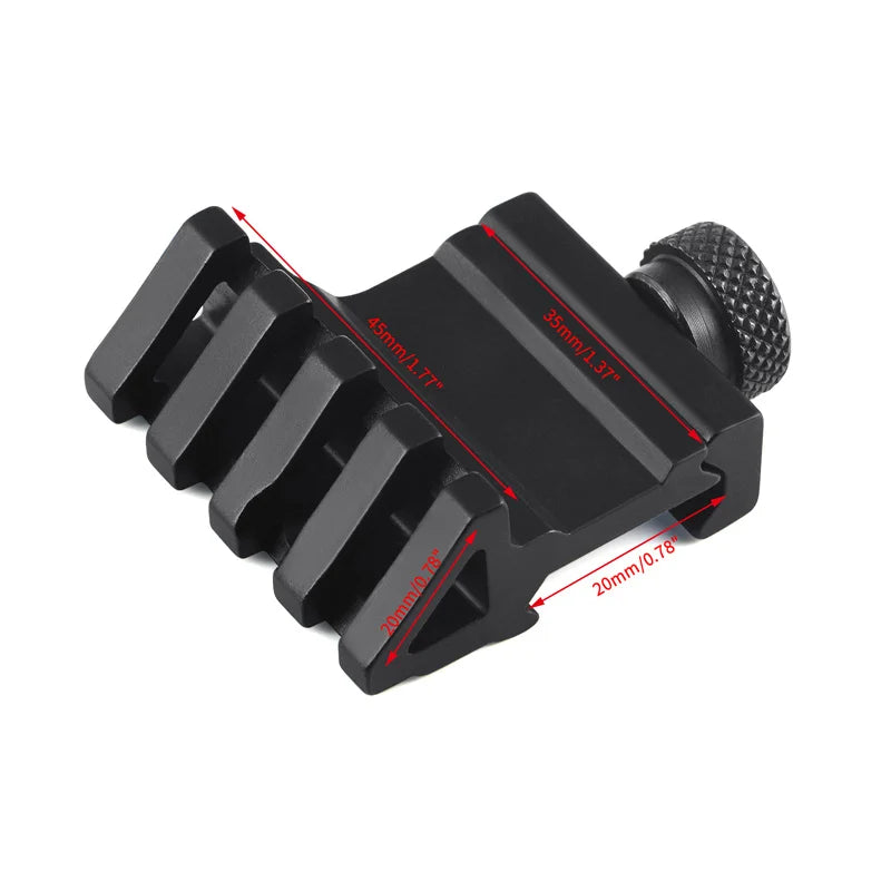 Focuhunter Optics Tactical Hunting Accessories 45 Degree Angle Offset 4 Slot Side Bracket RTS Scope Sight Flashlights Mount