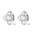 925 Sterling Silver Huggie Earrings Wholesale Flower Cuff Earrings for Girls