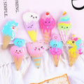 Cartoon Ice Cream Cone Resin Crafts Flat Back Cabochon Slime Filler for Kid's DIY Mobile Phone Keychain Decor Other Crafts