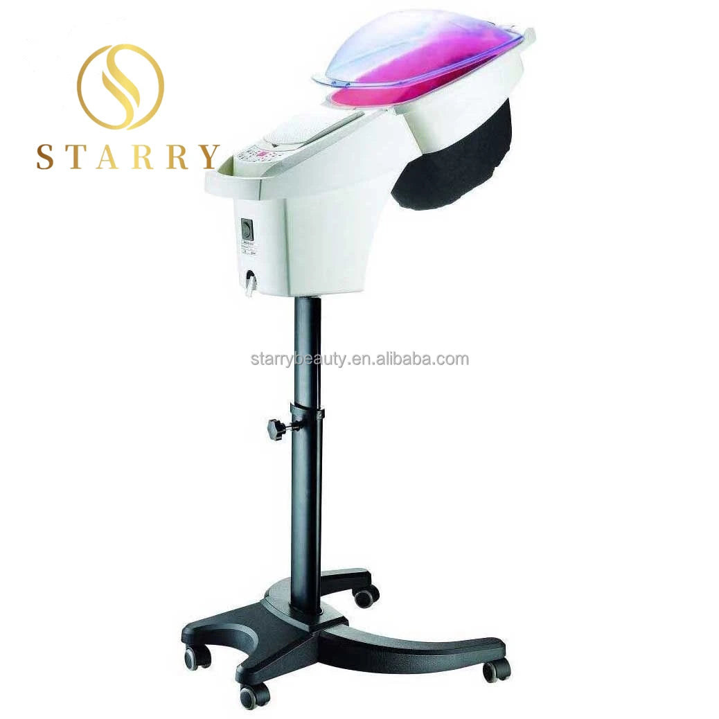 Luxury Wholesale 7 Led Lights Beauty Color Feature Automatic Salon Ozone Micro Mist Professional Hair Steamer 1 Year 6 Modes 3