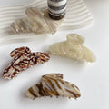 10.5cm Custom Logo 2023 Transparent Western Hair Clips Texture Grain Jumbo Large Acetate Claw Clips