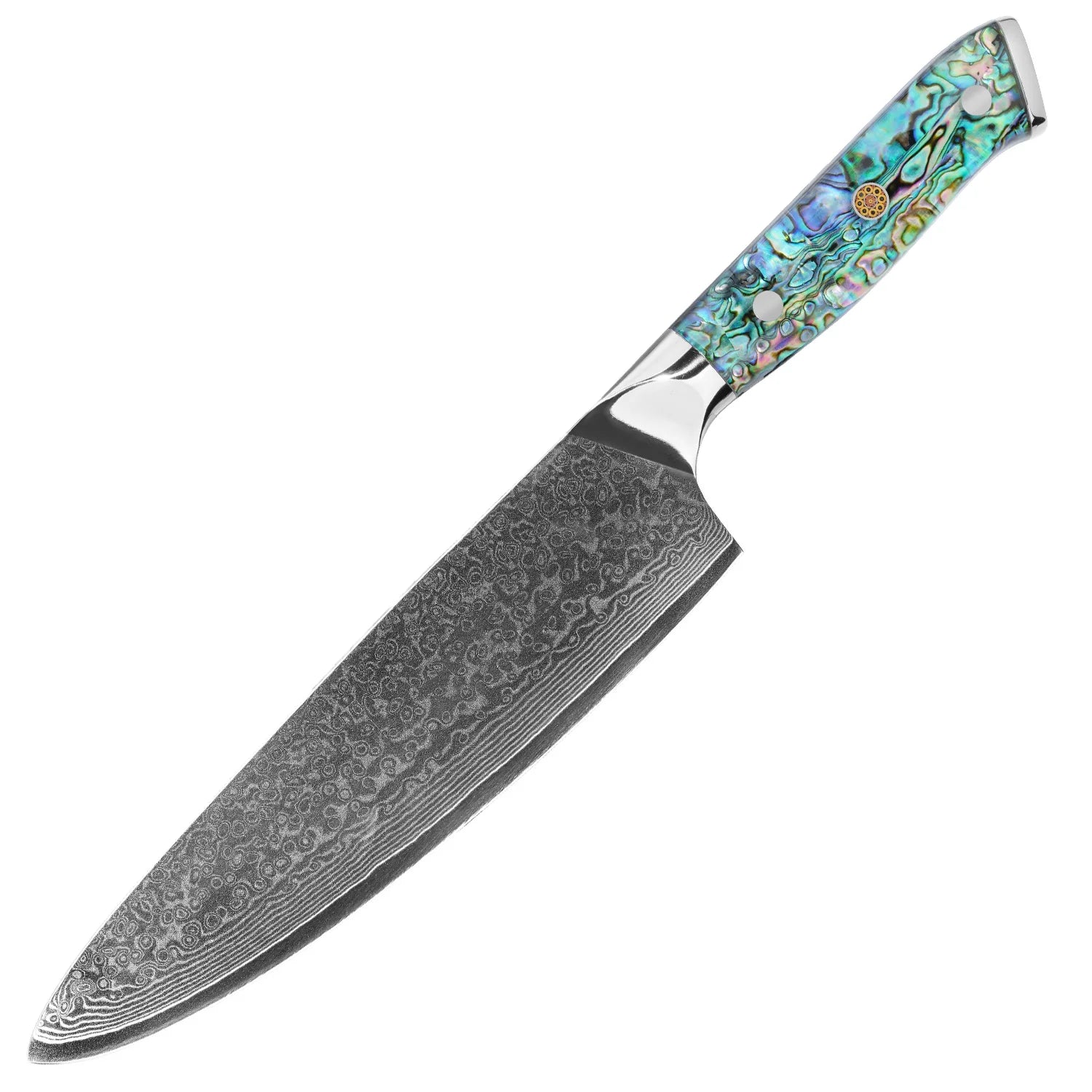 STELLAR 8inch 2-2.3mm Damascus Stainless Steel Abalone Shell Handle Japanese-style Chef's Knife Kitchen Knife Kitchen Utensils