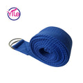 Eco Friendly Metal D-Ring Weightlifting Cotton Straps Yoga Stretching Straps 11 Loops Custom Gym Straps