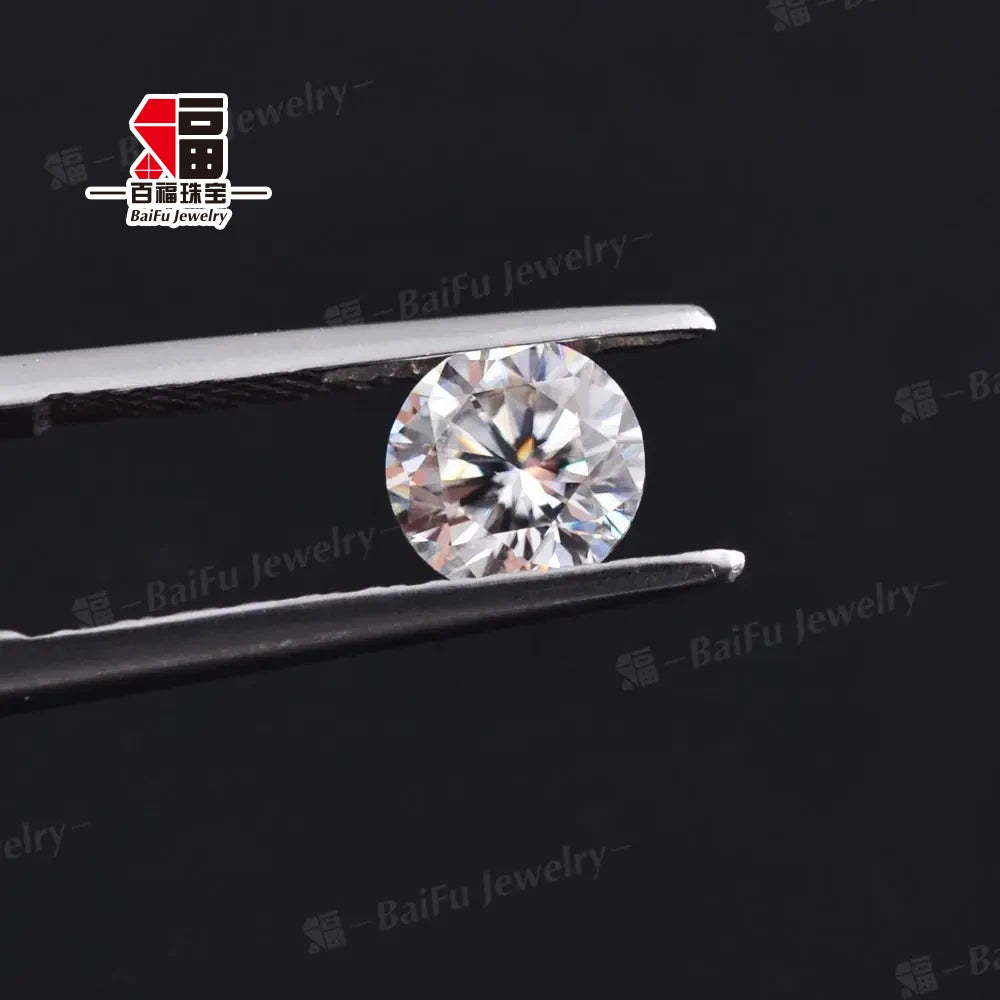 Baifu Gems Wholesale Price 6.5mm 1carat DEF Moissanite Loose Stone Diamonds