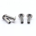 Custom Factory Direct Low Price Wholesale Stainless Steel Head Semi-Tubular Rivets ISO Standard Bright Finish Customizable