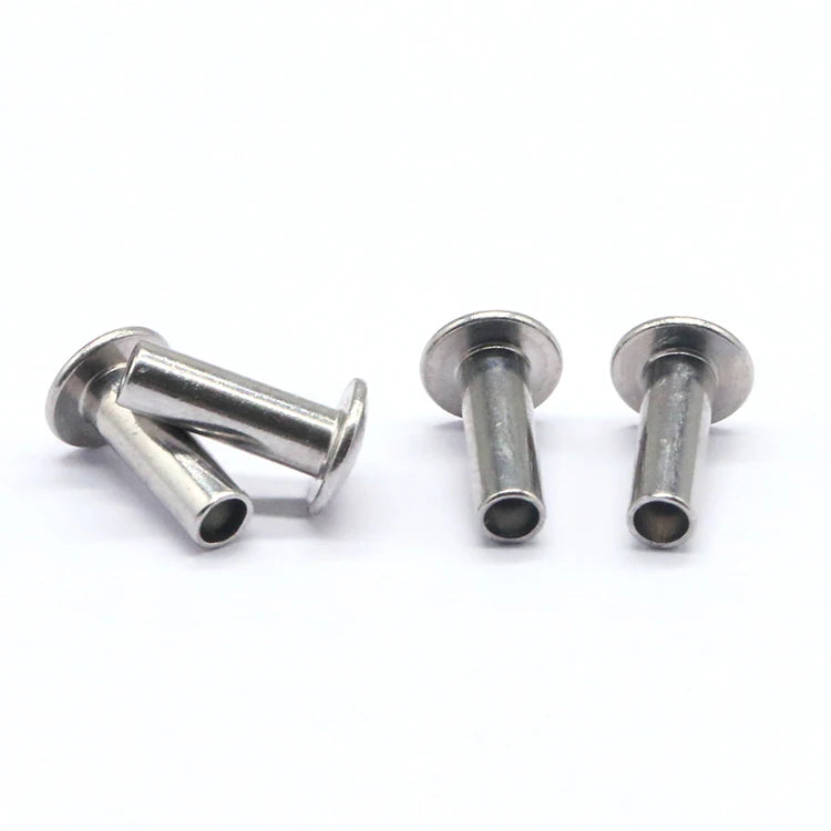 Custom Factory Direct Low Price Wholesale Stainless Steel Head Semi-Tubular Rivets ISO Standard Bright Finish Customizable