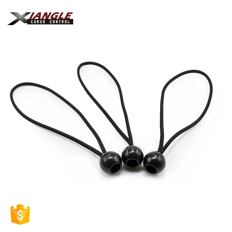 4mm 5mm Elastic Bungee Balls Tarpaulin Bungee Balls Canopy Tarp Tie Down Loop Cord Tent Boat Black Bungee Ball