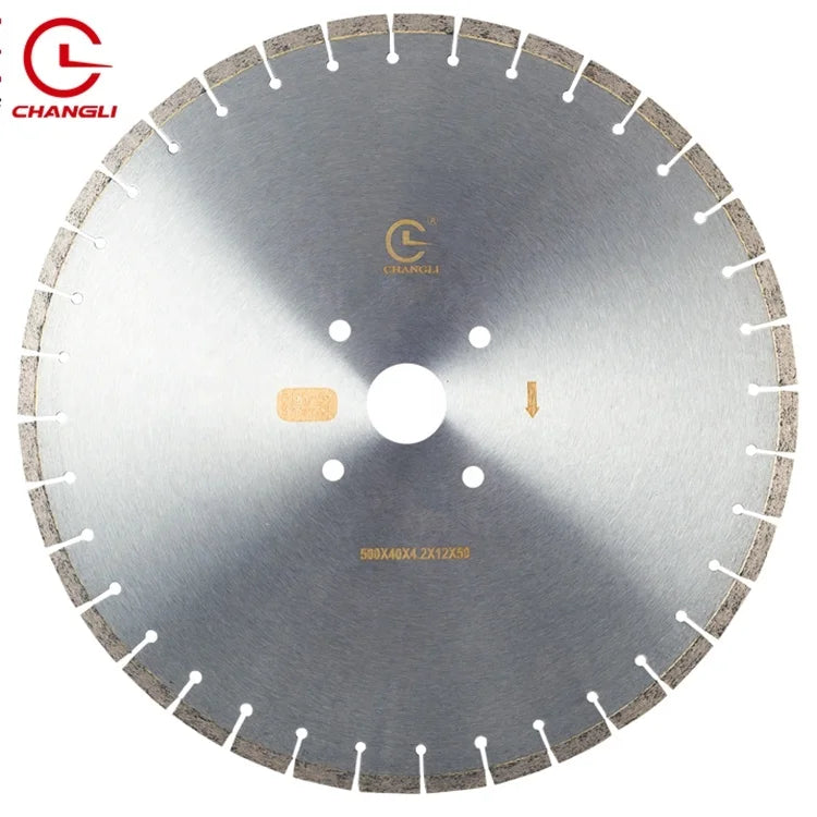 Wholesale Industrial OEM 500mm Granite Stone Cutting Disc Key Slot Wet Cutting Circular Diamond Saw Blades for Granite Concrete