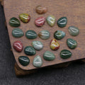2025 Natural Indian Agate Cut Loose Gemstone Manufacturer Smooth Pear Cabochon Natural