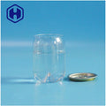 Transparent PET Custom Mini 230ml Empty Coffee Tea Energy Soft Drink Juice Soda Beverage Can Lids Leak Proof BPA Free Food Grade