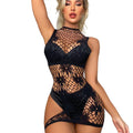 Womens Babydoll Hollow Fishnet Lingerie Hot Mini Dress Tube Chemise Bodysuit