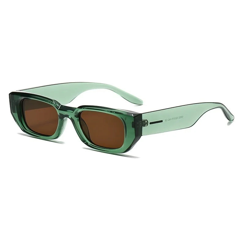 2025 Trending Black Shades Sun Glasses Custom Logo Wholesale for Men Rectangle Sunglasses for Women Men Retro 90s Sunglasses