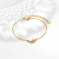 Hot Selling Stainless Steel Star Moon Bracelet for Women's Fashion Bohemian Style Star Moon Bracelet