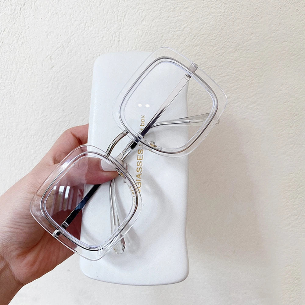 Square Glasses Women Men Fashion Transparent Optical Glasses Frames Female Clear Eyeglasses