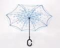 Reverse Inverted Umbrella Market Rain Umbrella Transparent Reversed Printed Transparent Umbrella
