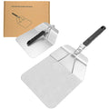 Non-stick Pizza Paddle Spatula with Folding Handle Pizza Shovel Pizza Peel Round Stainless Steel Kolice Donut Machine T101 747g