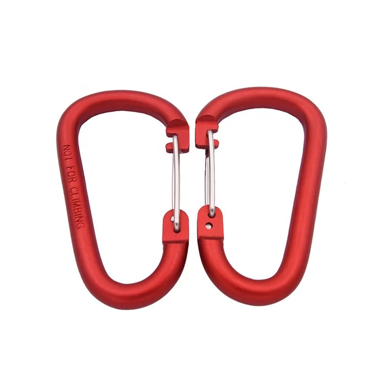 3 Inch D Shaped Aluminum Alloy Wire Gate Carabiner Clip for Outdoor Sport Camping Keychain Hook Bag Parts Clip Not for Climbing