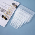 YS Resin Molds DIY Hair Pin Casting Set Kit Hair Clip Mould Strip Jewelry Silicone Mould Epoxy Resin Hair Pin Keychain Pendant