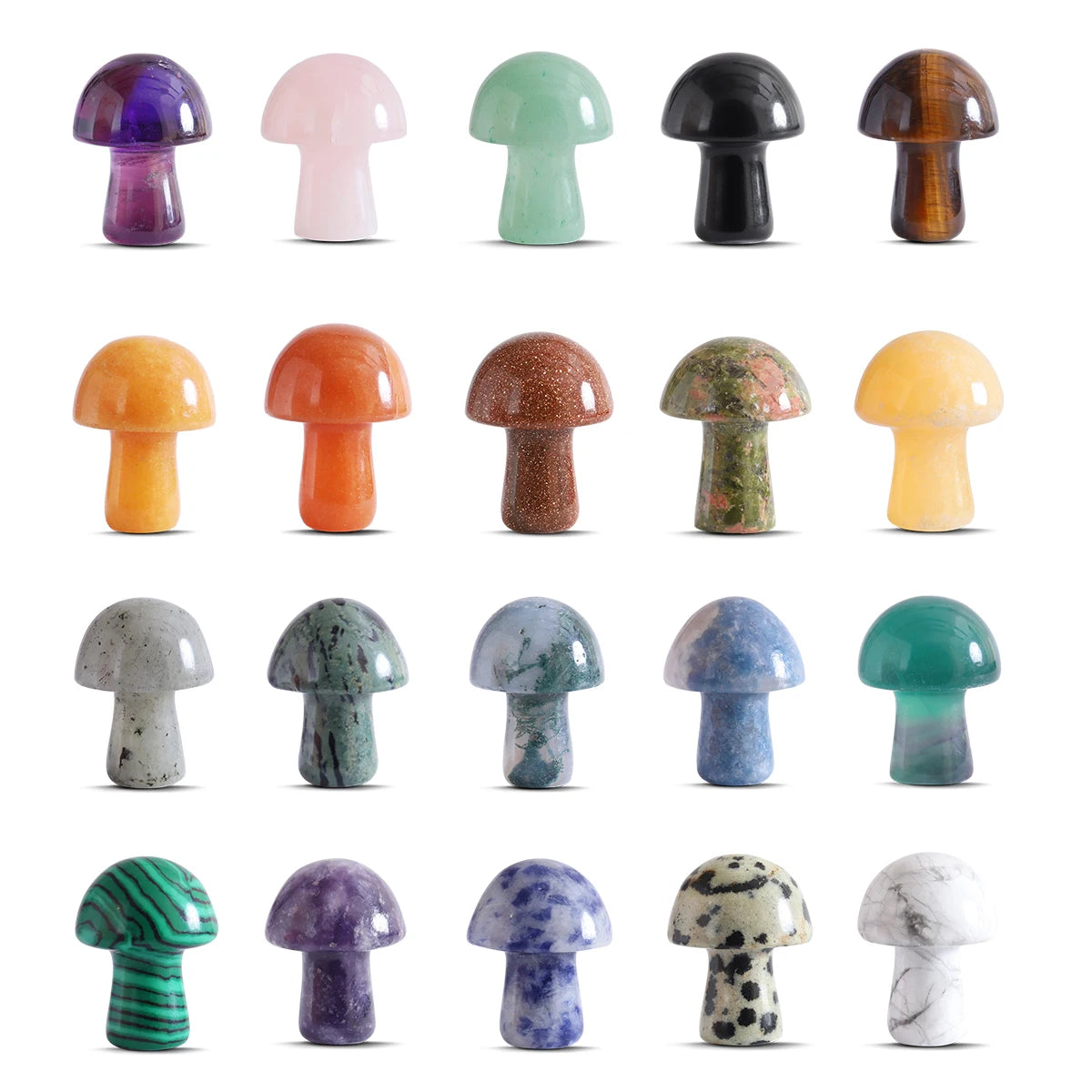 Souvenir Home Decor Mini Mushroom Stone Crafts Crystals Natural Healing Quartz Mushroom Stones  for Man