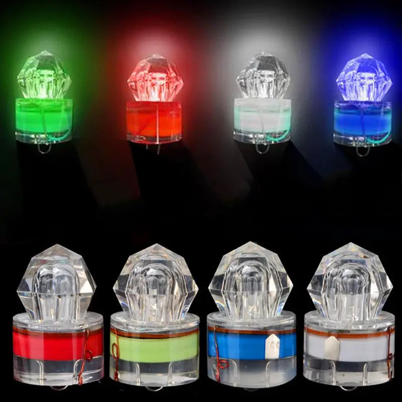 Colorful ABS Mini LED Fishing Bait Light Waterproof Deep Drop Underwater Fish Lure Lamp Squid Strobe Lure Lights Made Plastic