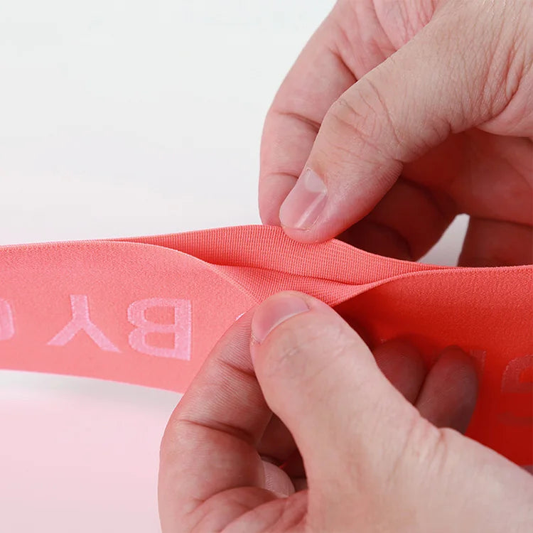 Rubber Logo Nylon Elastic Band Y Custom Open Side Gold Twill Jacquard Elastic Tape Waist Belt Band Elastic Band