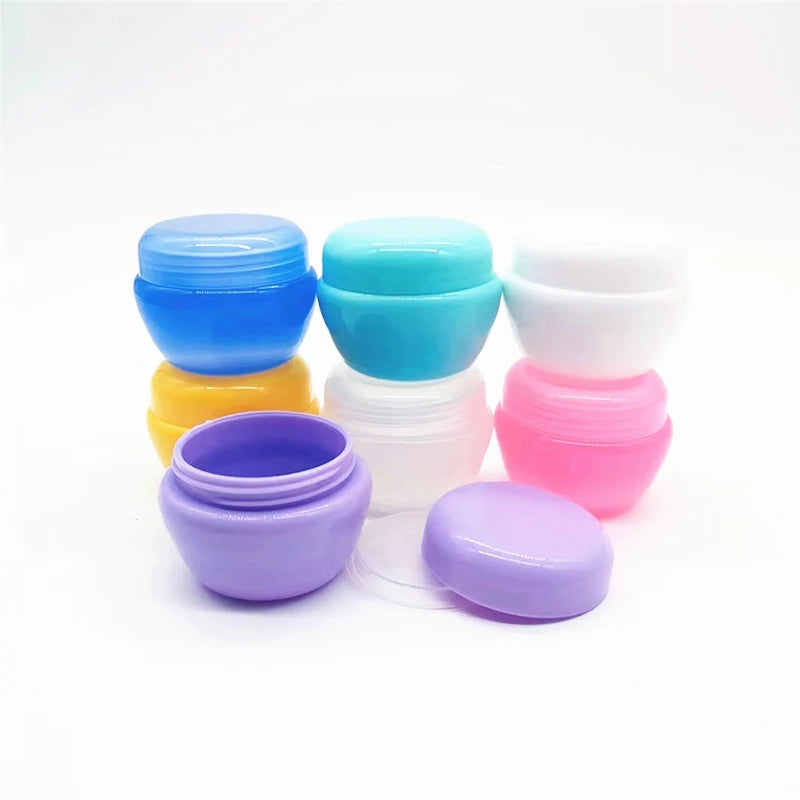 5g 10g 20g 30g 50g Mushroom Shape White pink Purple Green Blue PP Plastic Small Cosmetic Cream Jar with Lid