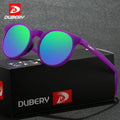 DUBERY 2026 High Fashion Unisex Sunglasses for Spring Summer UV400 Polarized Light Weight Trendy Yellow Color Round Sunglasses