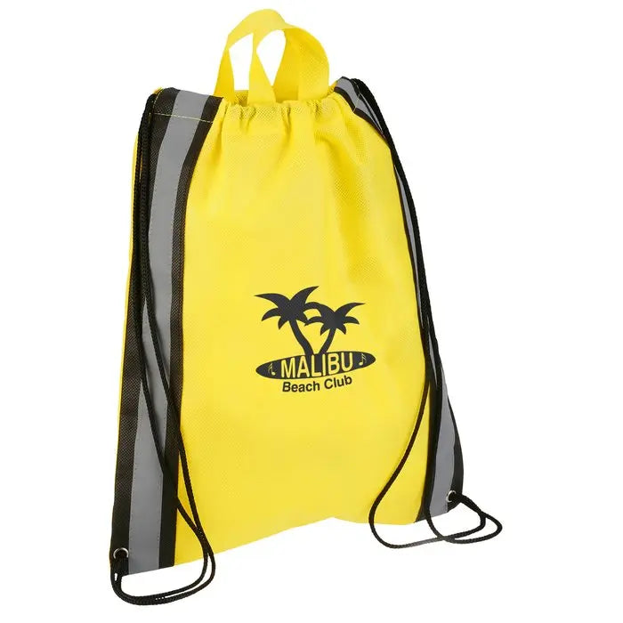 Ruthbag Letter Pattern Sportpack Non-woven Polypropylene Medium Rope Handle Drawstring Bag