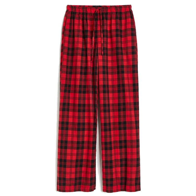 Fashion Design Women's Pajama Pants Buffalo Plaid Stretch Comfy Lounge Pants Drawstring Sleep Bottoms With Pockets