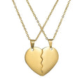 Collar 316L Stainless Steel Jewelry Custom Name Pendant Necklace Gold Silver Color Divided Two Pieces Couple Heart Necklace
