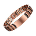 Classic Double Row Magnet Red Heavy Copper Magnetic Bracelet for Men Arthritis Magnetic Link Bracelet on Sale