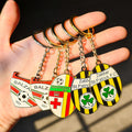 Custom Zine Alloy Key Ring Personalized Custom Football Soccer Team Logo Metal Keychain for Souvenir Enamel Keychain Gifts