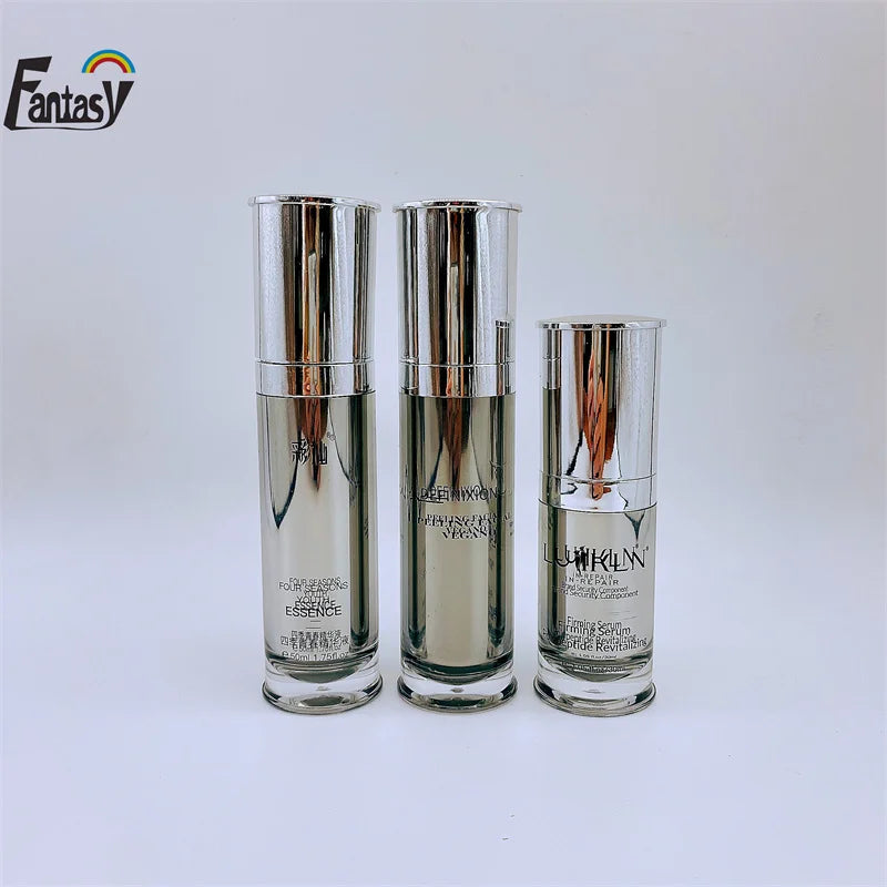 Empty Refillable square Acrylic Cream Lotion Pump Bottle Great for Travel Cosmetic Container